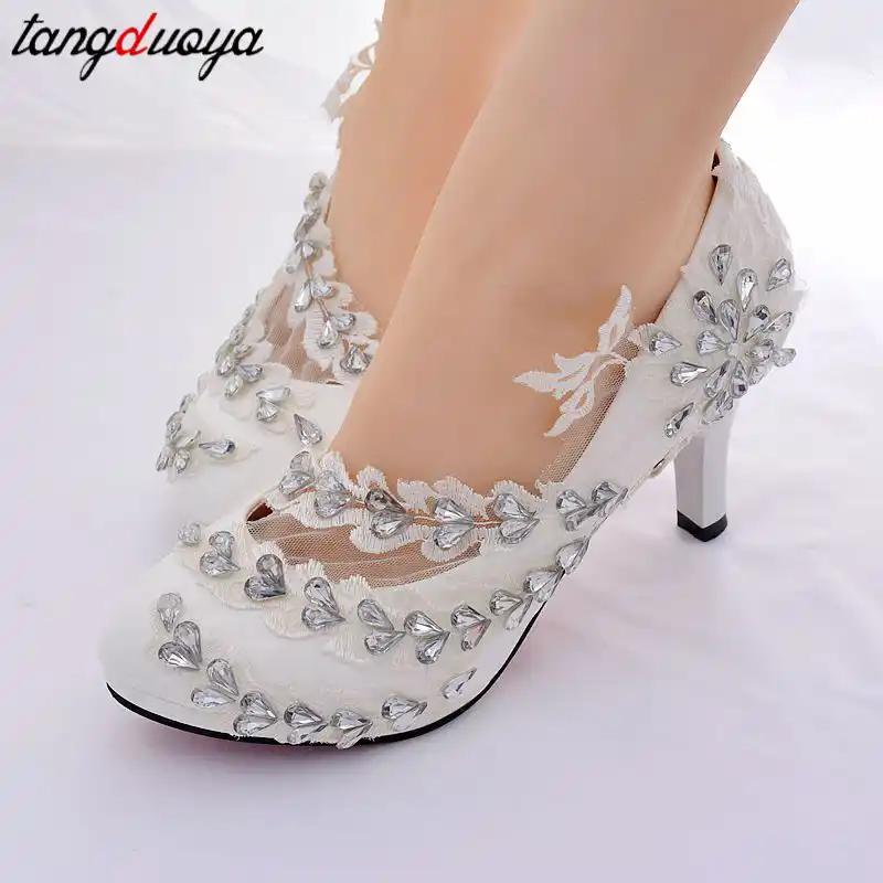 zapatos altos blancos mujer