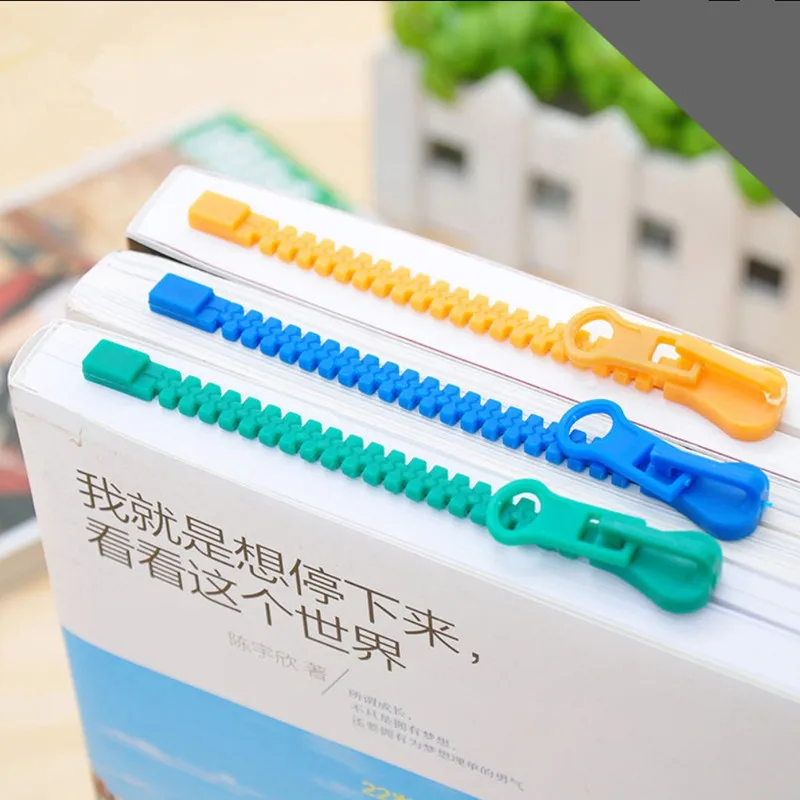 

TUTU 1Pc Creative Zipper Shape Bookmark Book Marker Reading Bookmarks Book Holder Gift Stationery H0354
