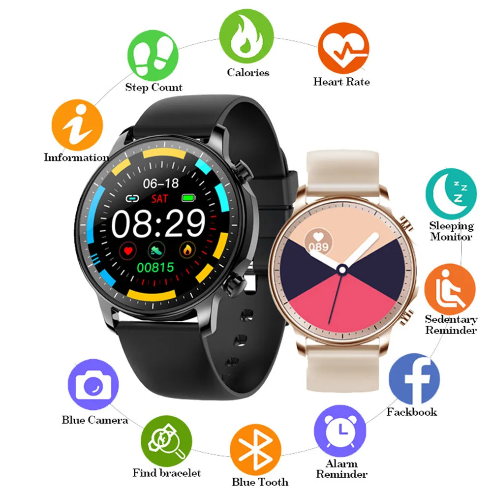 

High Quality New V23 Smartwatch Women Clock Full Touch Mutil Sport With Heart Rate Monitoring Men Smart Watch For Ios Android
