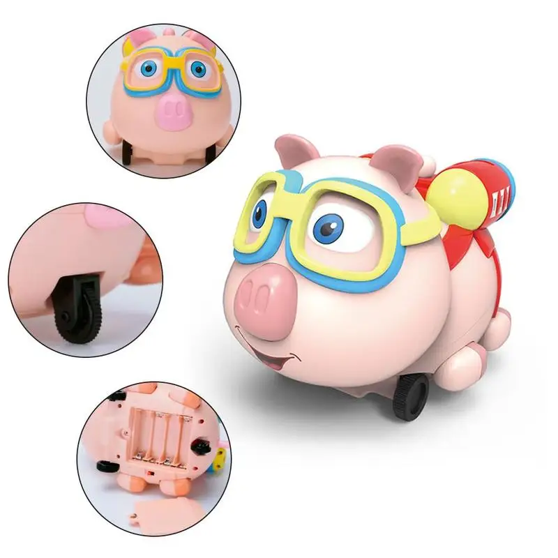 2,4 GHz RC Piggy Car портативные часы с пультом дистанционного управления мини-игрушечная машинка-животное с одним ключом, функция отслеживания, рождественский подарок
