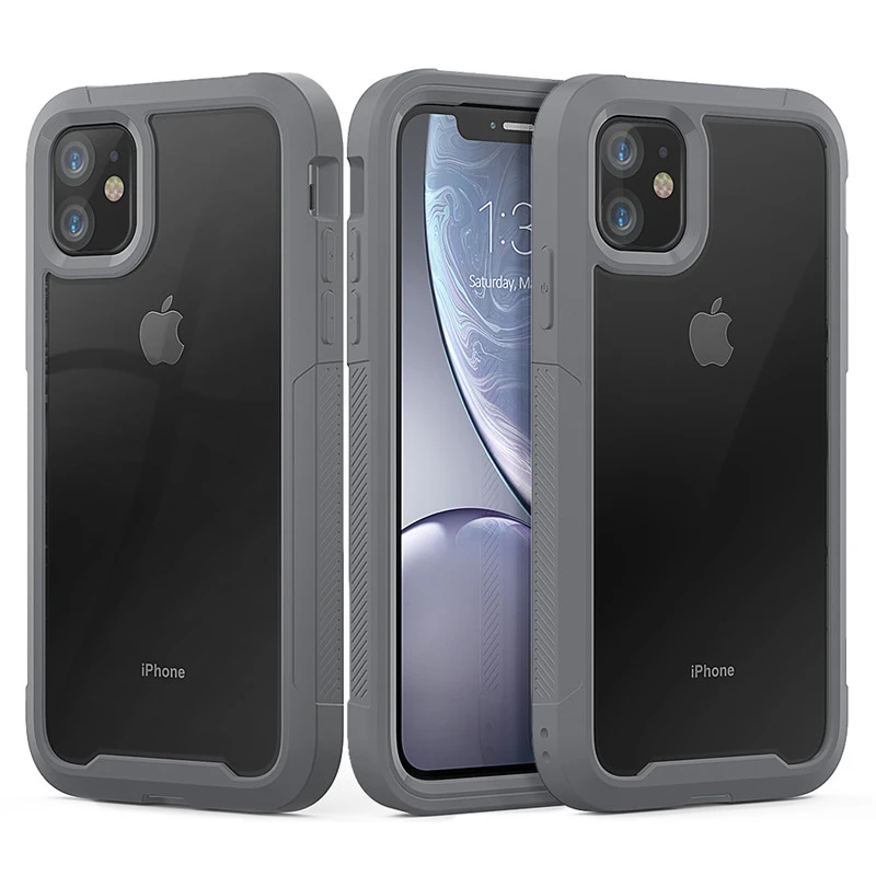 iphone 13 mini mobile phone cases For iPhone 13 12 11 Pro Max X XR XS Max 2 in 1 Armor Hybrid Phone Case For iPhone 6 6S 7 8 Plus Shockproof Clear Hard PC Cover iphone 13 mini case clear