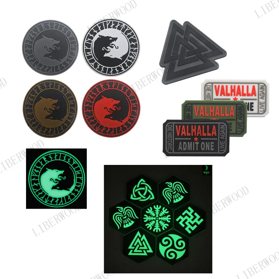 Valhalla Admit One Moral Vikings Logo Iron on Sew on Embroidered Patch