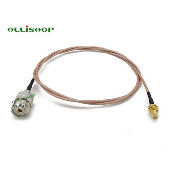

SMA Female to UHF PL-259 SO-239 Female RG316D Double Shield Silver Handheld Antenna Cable for Hamdheld Ham Radio 1/2/6/9/12/15M