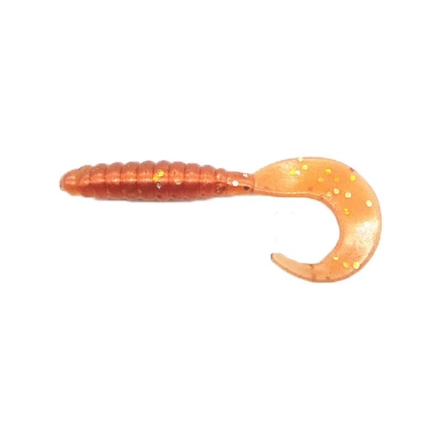 50 шт. биомеханическая искусственная мягкий завиток хвост флуоресцентная наживка «червяк» Рыболовная Снасть SMN88