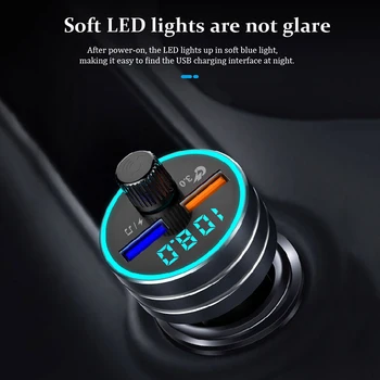 

Car Audio MP3 Player Bluetooth FM Transmitter with QC 3.0 Dual USB Charger VH99