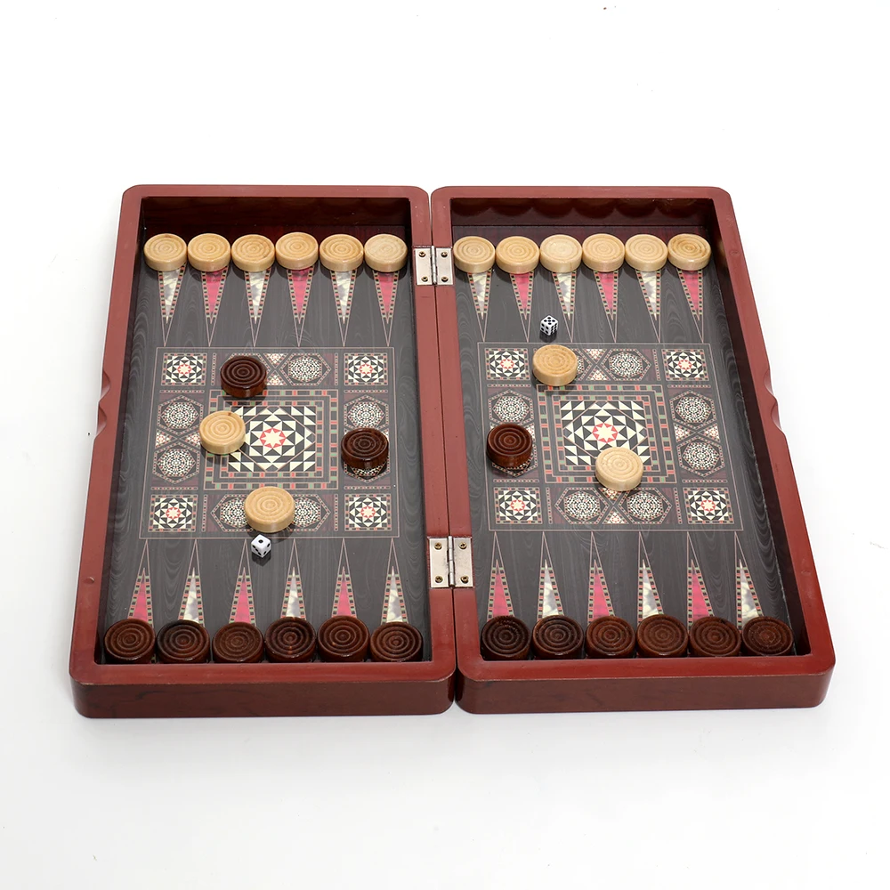 Luxury Knight Checkers Chess Backgammon Foldable Intellectual Entertainment Game 40x40cm Portable 3-in-1 Board Multiple Modes - Image 5