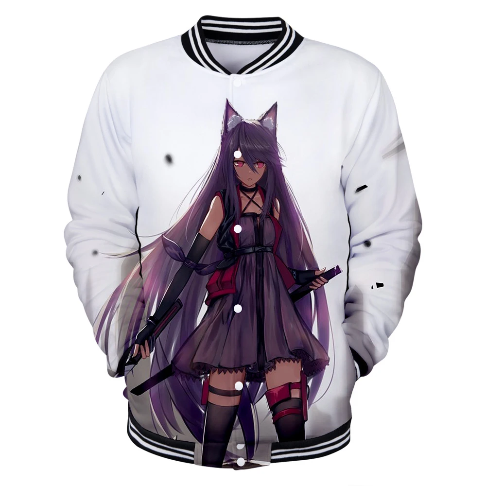 

Loose tomorrow Ark digital cartoon character 3D hoodies long-sleeved European code round neck baseball uniform Harajukumen
