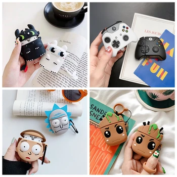 

For Apple Airpods 2 Case Bluetooth Earphone Box For Airpods 1 / 2 Protecte Cover Game Consoles Rick And Morty Case Headset Cover