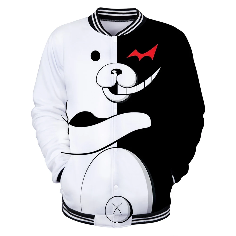 Projectile breaking black and white bear 3D Print Hoodies Jacket Lover Hoodie Streetwear Men Winter Casual Hoodies Sweatshirts