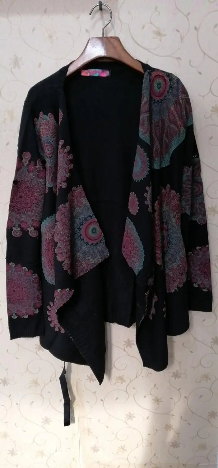 Испанские весенние и осенние новые модные цветные женские вязаные свитера с принтом - Цвет: 30 m