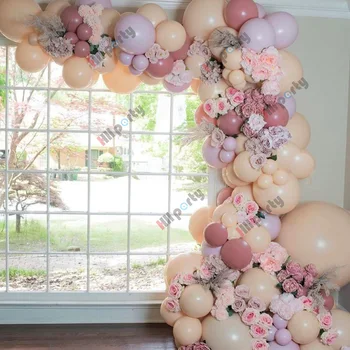 

146Pcs Kid Adult Birthday Party Balloons Garland Arch Kit Peach Balloon Kit For Baby Shower Weddings Decoration Globos Backdrop