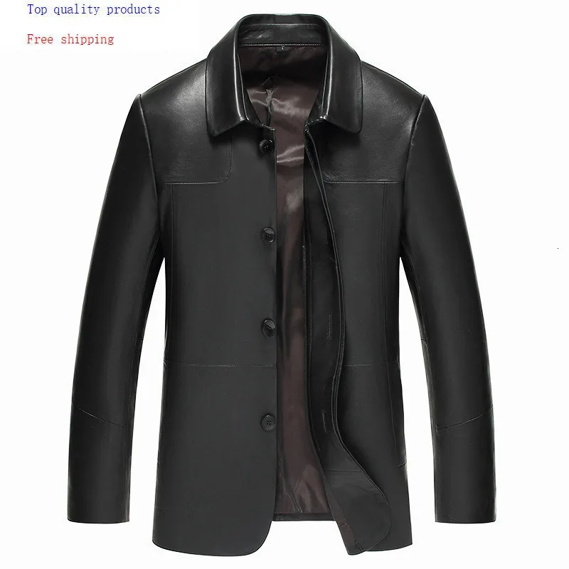 

2020 Men's Sheepskin Coat Men Blazer Windbreaker Leather Jackets Spring Autumn Genuine Leather Jacket 81Y878 YY254