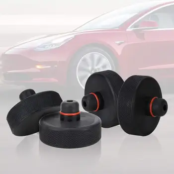 

4Pcs Black Rubber Jack Lift Point Pad Adapter Jack Pad Tool Chassis Jack Car Styling Accessories For Tesla Model X/S/3