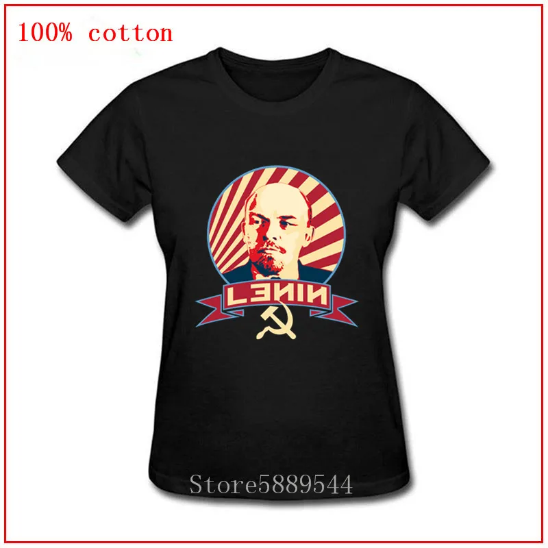 2020 New Women Summer Lenin Communism Propaganda T Shirt funny Female T-shirt Cool | Женская одежда