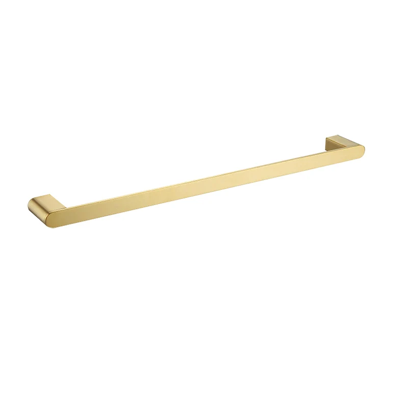 1 Bar Towel Holder Матовый золотой держатель для полотенец для ванной комнаты, держатель для бумаги, мыльница, щетка для унитаза, держатель для полотенец, зубная чашка, оборудование из нержавеющей стали - Цвет: 1 Bar Towel Holder