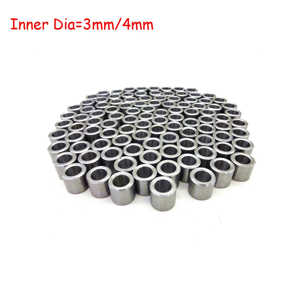 10Pcs ID 3MM และ 4M เหล็กสว่านแปรงโลหะเพลาแบริ่ง JIG พุ่มไม้ (ID. X OD. X สูง) 1