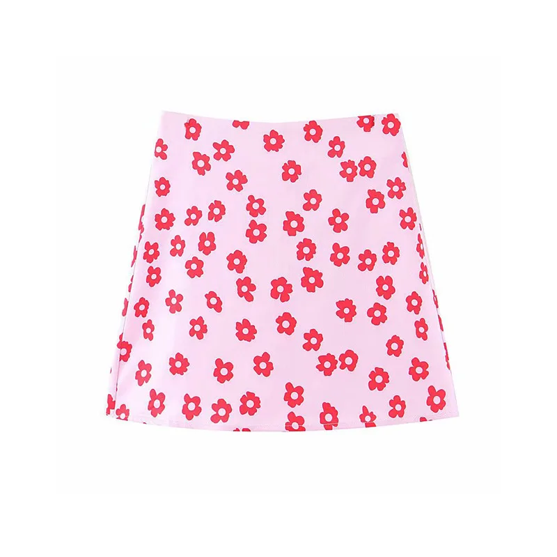 

Australia Non-mainstream Design Small Flower Printed Slimming Mini Short Skirt 2019 WOMEN'S Dress New Products Vacation Style Sk
