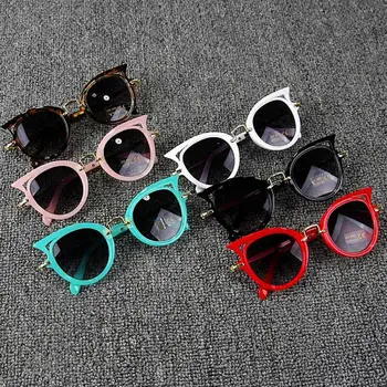

Hot Sale Fashion Kid Goggles Boy Girl Glasses Protection Outdoor Holiday Sunglasses Cat Shape UV400 Baby Summer Accessories