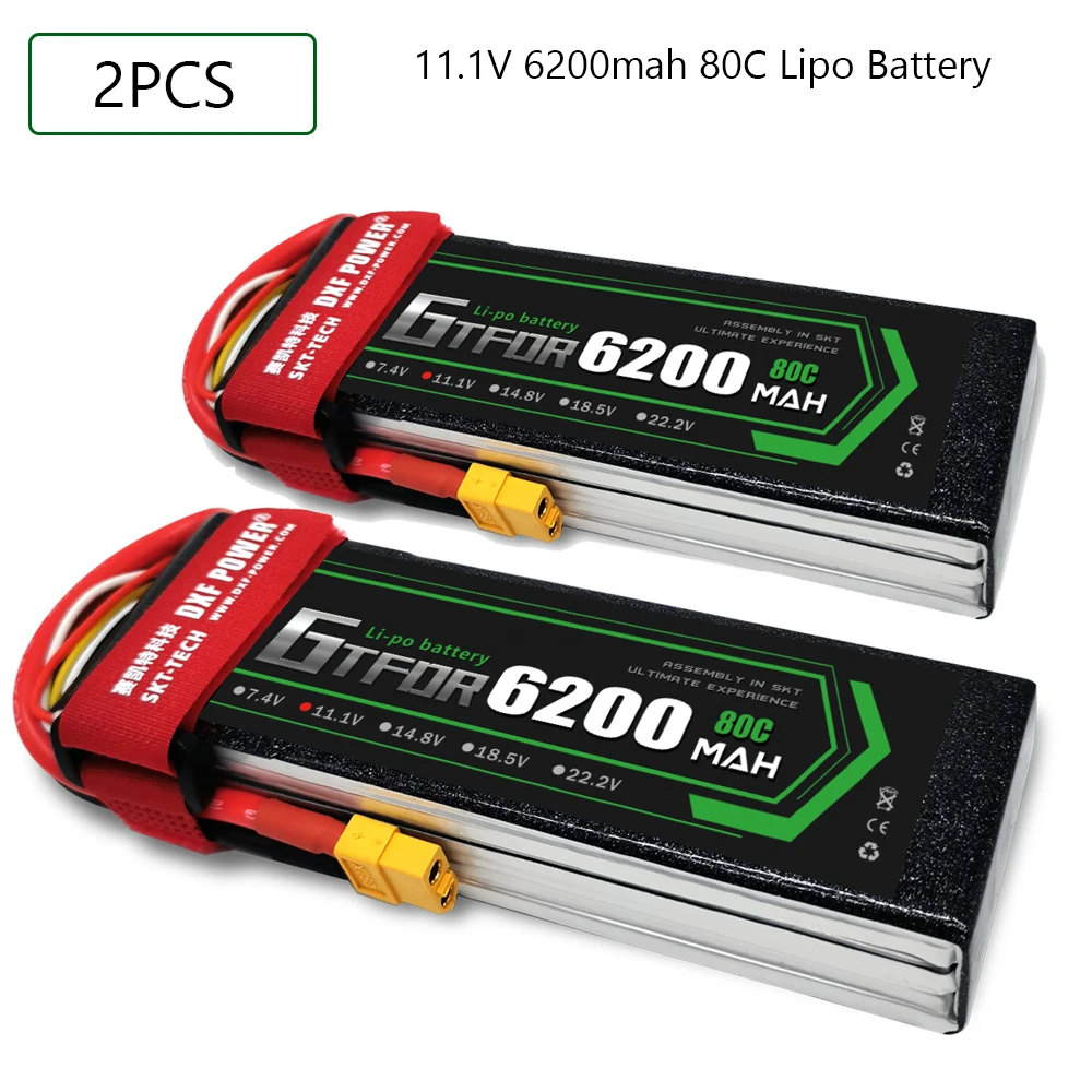 GTFDR RC батарея 11 1 V 6200MAH 80C-160C 3S XT60 EC5 XT90 DEANS XT150 Lipo Автомобиль Лодка Самолет