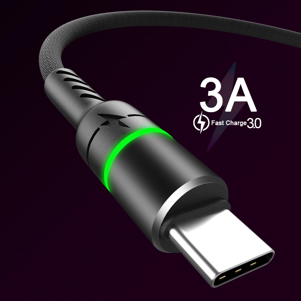 Микро USB кабель 3A нейлон Быстрая зарядка для передачи данных Samsung Xiaomi LG планшет