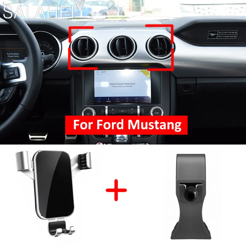 

Mobile Phone Holder For Ford Mustang 2015 2016 2017 2018 Air Vent Mount Bracket GPS Phone Holder Clip Stand in Car For Iphone