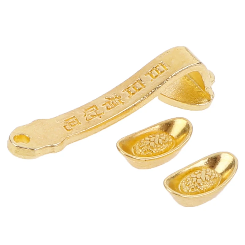 

3pcs/set 1:12 Dollhouse Miniature Mini Gold Ingot Model Accessories Toys