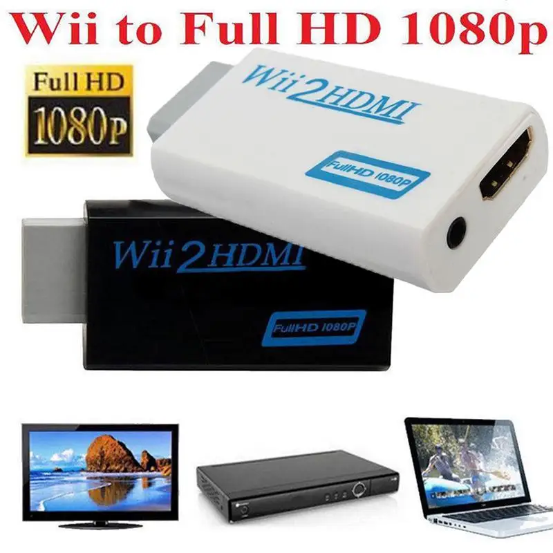  720P 1080P Full Hd Hdtv Wii a Hdmi Adattatore Convertitore di Full Hd 1080P Video Audio da 3.5 Mm u