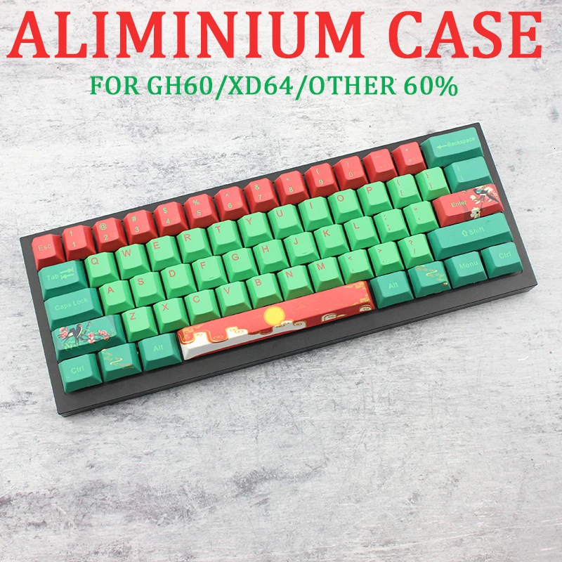 ID 60 анодированный алюминиевый черный чехол для Gh60 Xd64 Xd60 60% пользовательские механическая клавиатура акриловые панели DZ60 V3 PCB Clavier Gamer