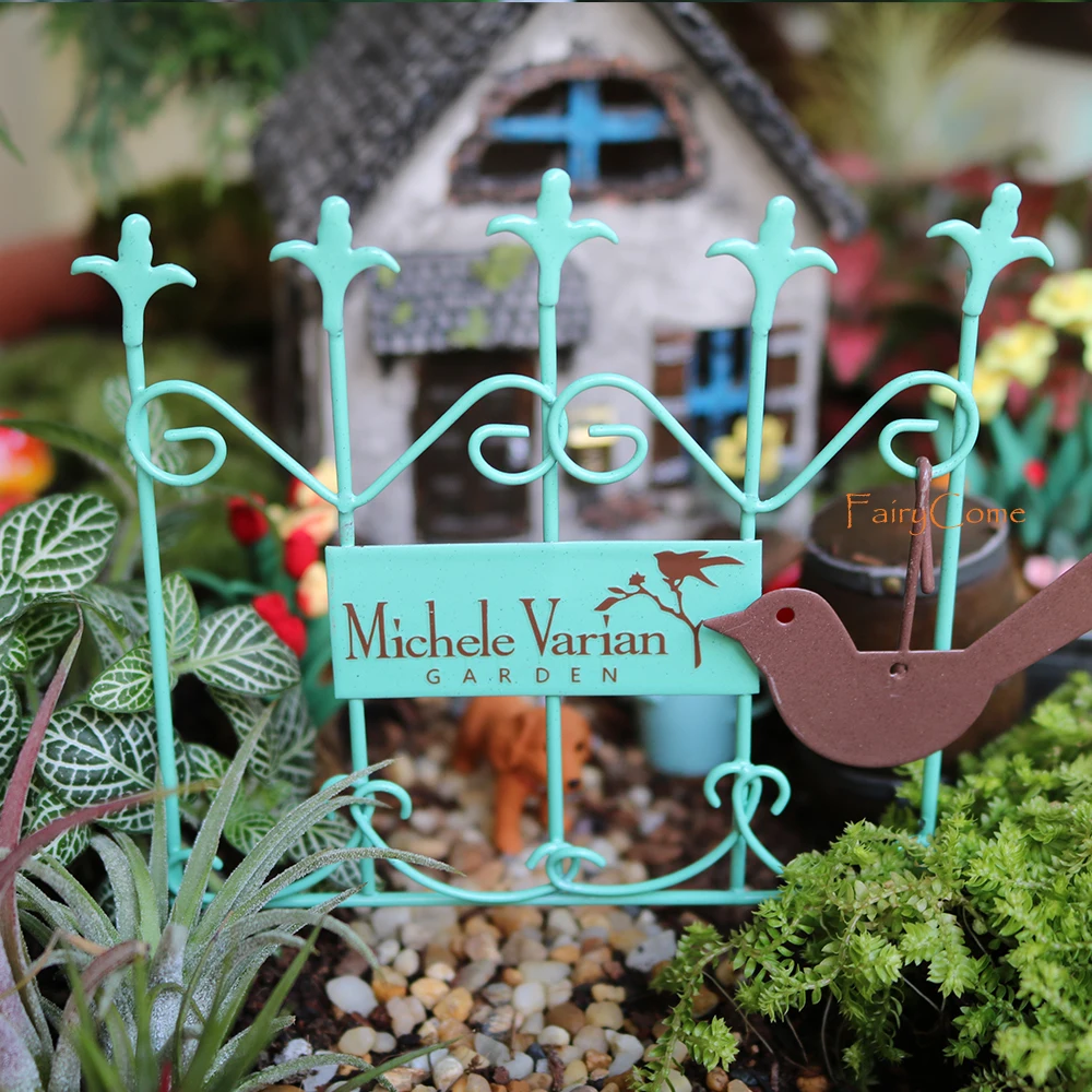 Buy 3 Save $5 Miniature Dollhouse Fairy Garden Harvest Sign w/ Fencing 