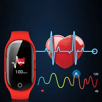 

2 In 1 Smart Watch With Call Earphone Handsfree Earbuds Smart Wristband Sport Watch Fitness Tracker For Ios Android