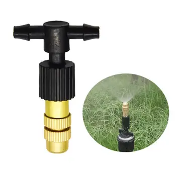 

20PCS Adjustable Copper Misting Nozzle 4/7mm Plastic Tee Connector Brass Cooling Nozzle for Watering Irrigation Sprinkle X4YE