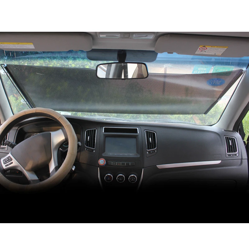 

Universal Car Sunshade Curtain Rear Side Window Front/Back Windshield Sun Block Blinks Black Cover Suction Cup