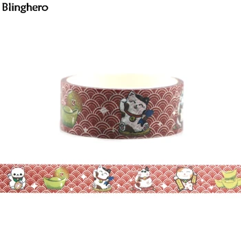

10pcs/set Blinghero Lovely Cat 15mmX5m Washi Tapes Stylish Masking Tape Animal Stickers Cute Vintage Tapes Adhesive Tape BH0051