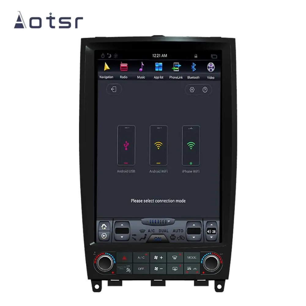 Excellent Aotsr Tesla10.4“ Vertical screen Android 8.1 Car DVD Multimedia player GPS Navigation For Infiniti QX50 2015-2017 Wifi carplay 2
