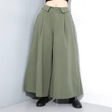 Женские свободные повседневные широкие брюки с эластичной резинкой на талии, юбки, женские японские уличные брюки-кимоно, прямые брюки Harajuku