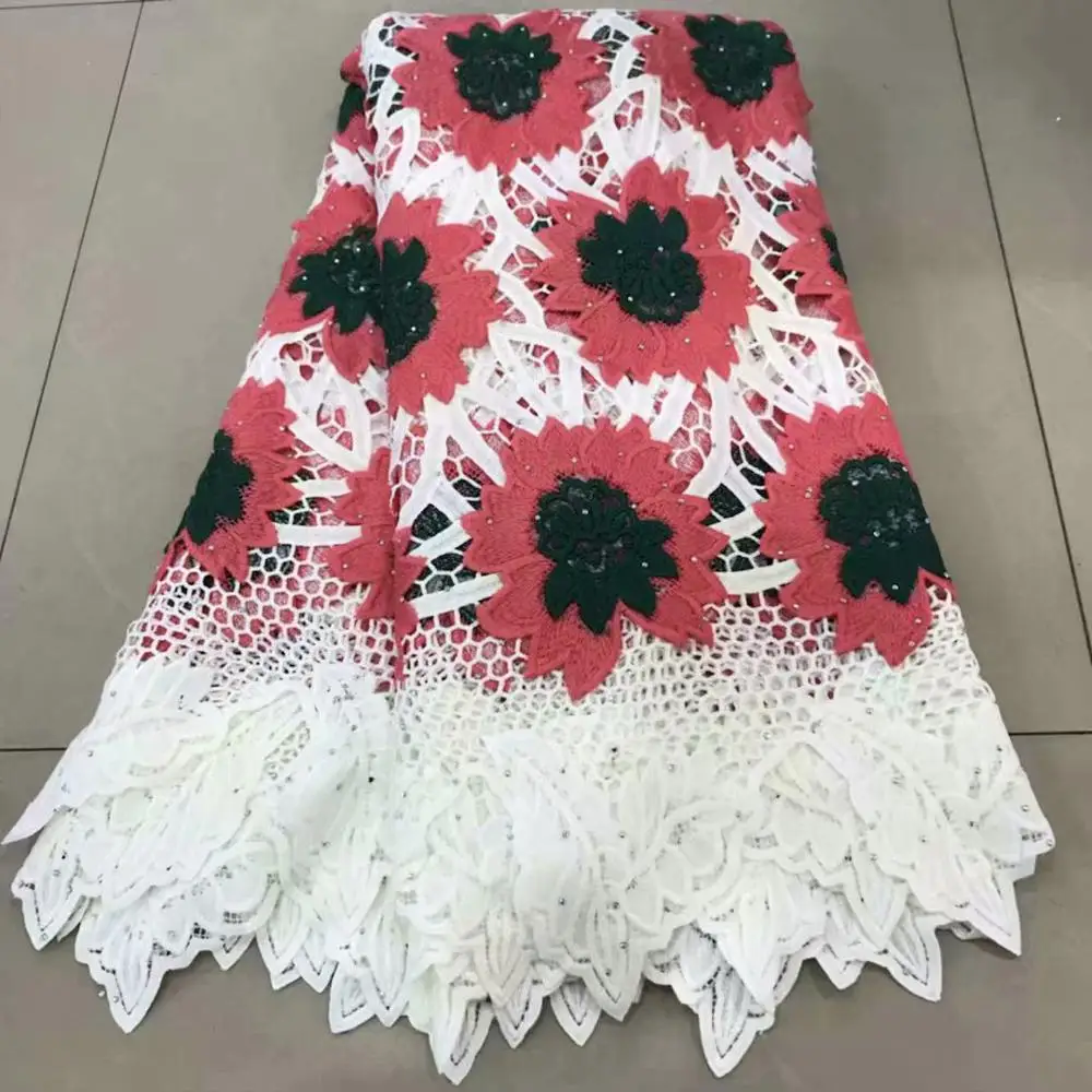 

High Quality African Net Lace Fabric High Quality Stones Embroidery 2019 Nigerian French Tulle Mesh Lace For Wedding dress