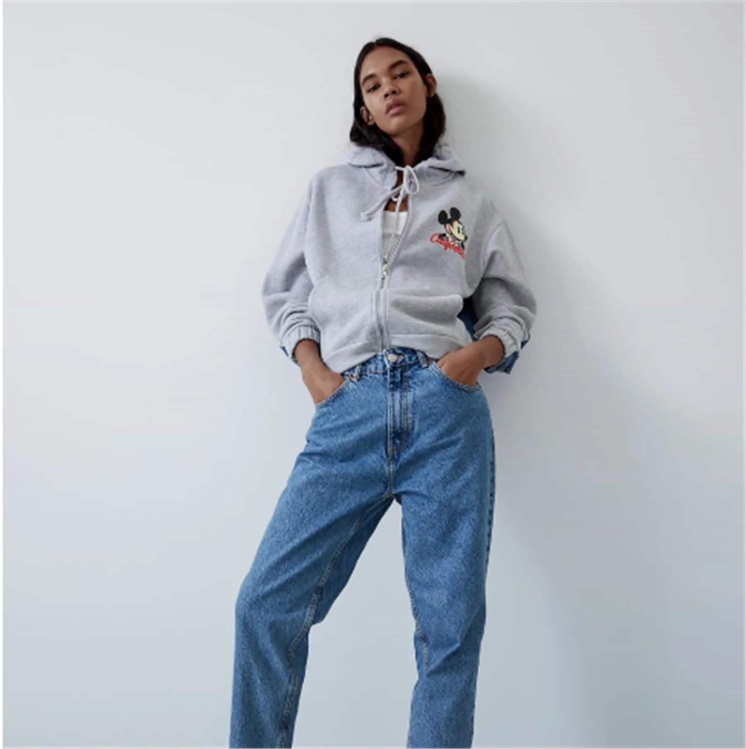 ZA Hoody Hoodie Women's Fashion New Autumn and Winter Casual Hoody Hoodie Bohemian Adjustable Hood Long-sleeved Jacket