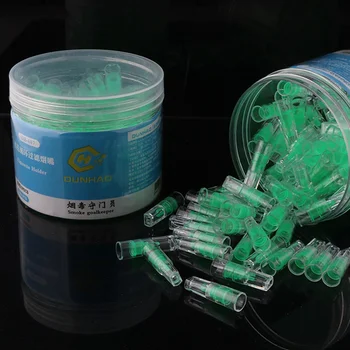 

100PCS Disposable Smoking Filter Holder Cleaning Container Cigarettes Filters Reduce Tar Filtration Pipe Smoking Accessories