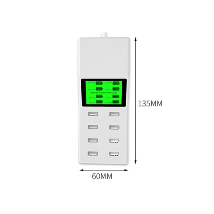 40 Вт 8A USB Зарядное устройство 8-портовый usb-хаб зарядные станции с ЖК-дисплей Дисплей SD998