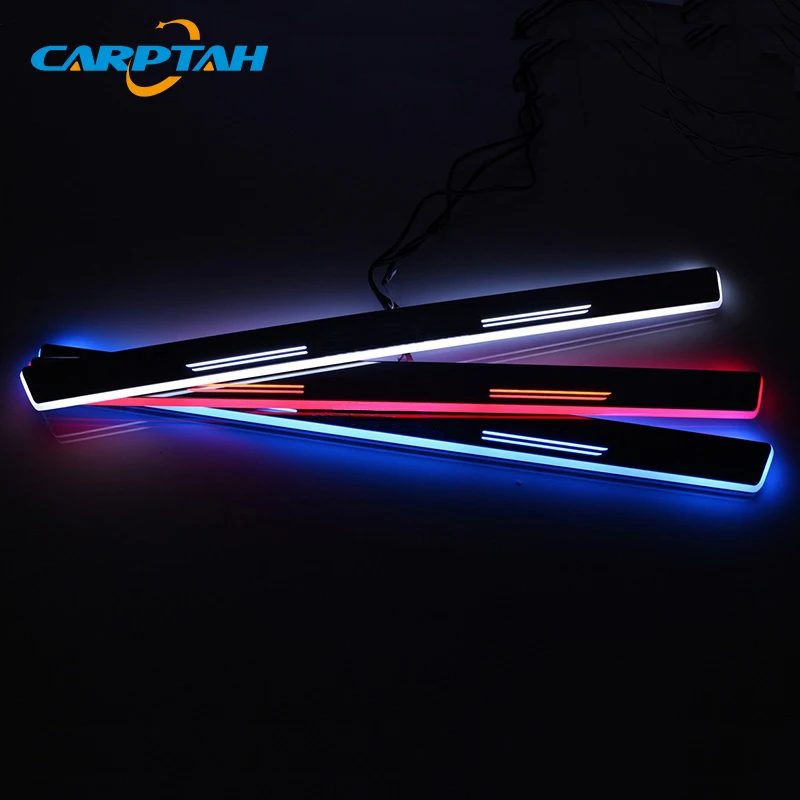 

CARPTAH Trim Pedal Car Exterior Parts LED Door Sill Scuff Plate Pathway Dynamic Streamer light For Mercedes Benz W204 W205 Sedan