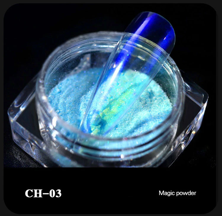 CHUNSHU Nail Glitter/Transparent/Glass/Acrylic Powder Mermaid Mirror Dust Chrome Nail Powder Pigment All For Manicure 0.2g PINK - Цвет: CH-03