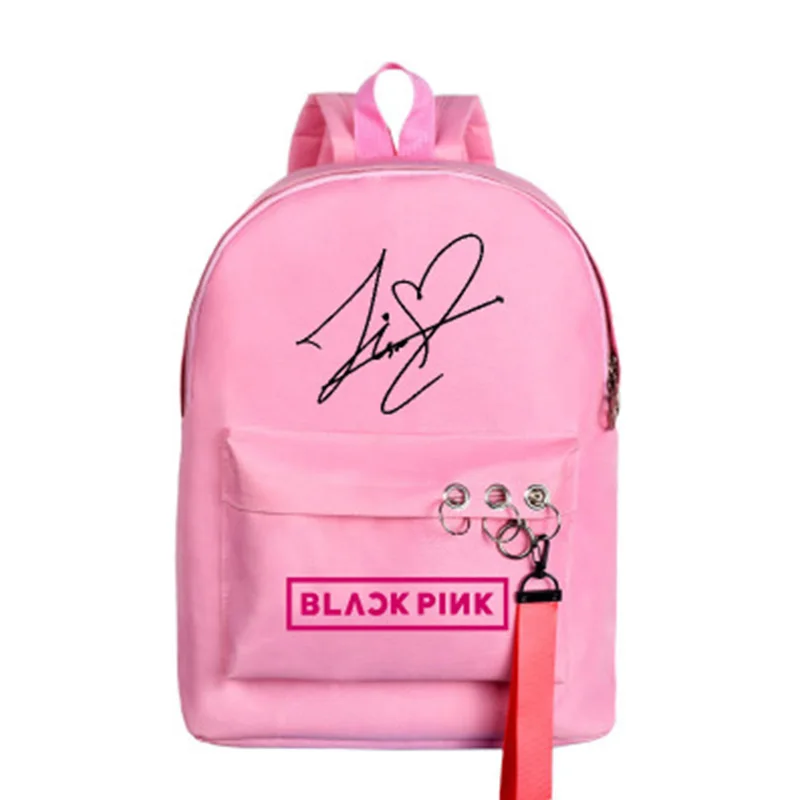 Kpop BlackPink альбом Kill This Love Pink BlackPink JISOO LISA ROSE JENNIE BOOMBAYAH свисток Подпись школьная сумка - Цвет: JISOO