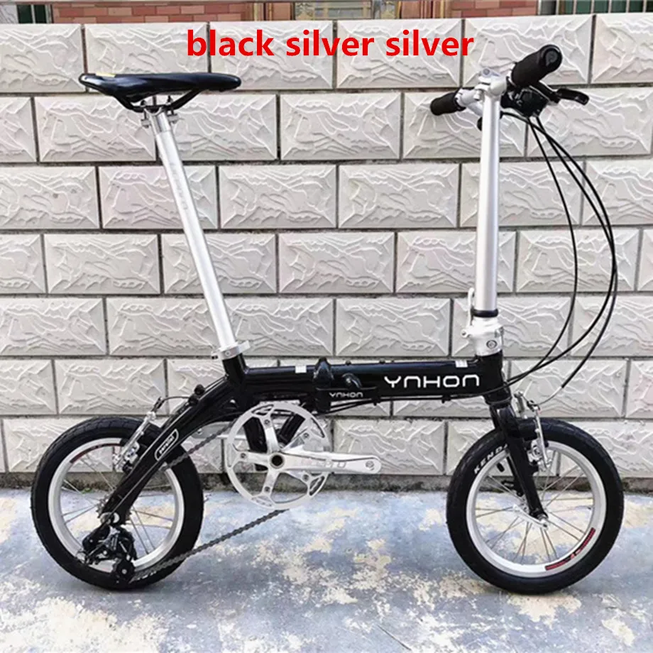 YNHON Folding Bike Aluminun Alloy 412 14/16 Inch Single-speed Outside Three-speed Kid Children's Bicycle Mini Modification