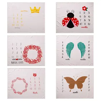 

Baby Milestone Blanket Newborn Photo Background Cloth Infants Photography Props 23GD