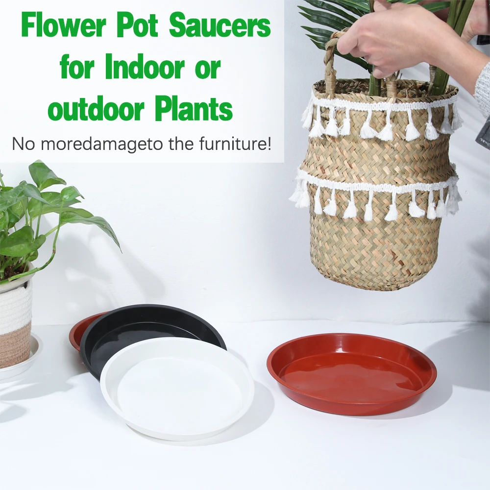 Vassoi Quadrati in Plastica per Piante con Gocciolatoio, Piatto per Piante, Raccoglitore d'Acqua, Vassoio per Vaso di Fiori, Forniture per Giardino Quotidiane per Interni ed Esterni, Piattini per