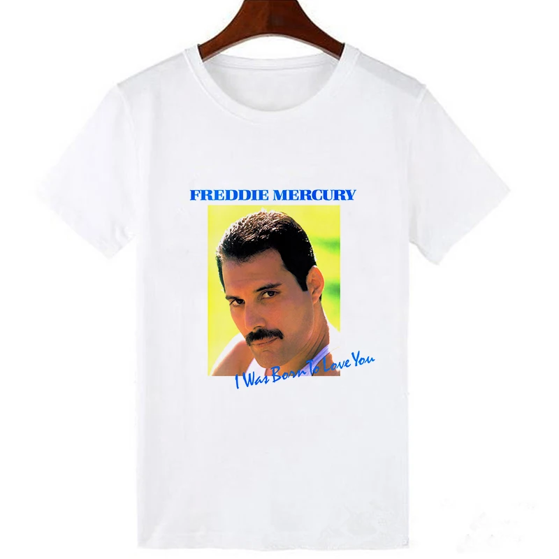 Showtly Freddie Mercury футболка The queen Band Rock Женская футболка размера плюс футболки Mercury Phoenix Trust женская футболка - Цвет: 19bk458-white