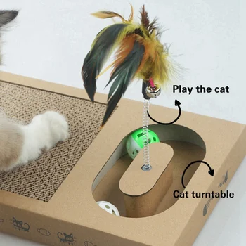 

New Multifunctional Cat Scratch Board Grinding Nails Interactive Protecting Furniture Cat Toy Cat Scratcher Toy -