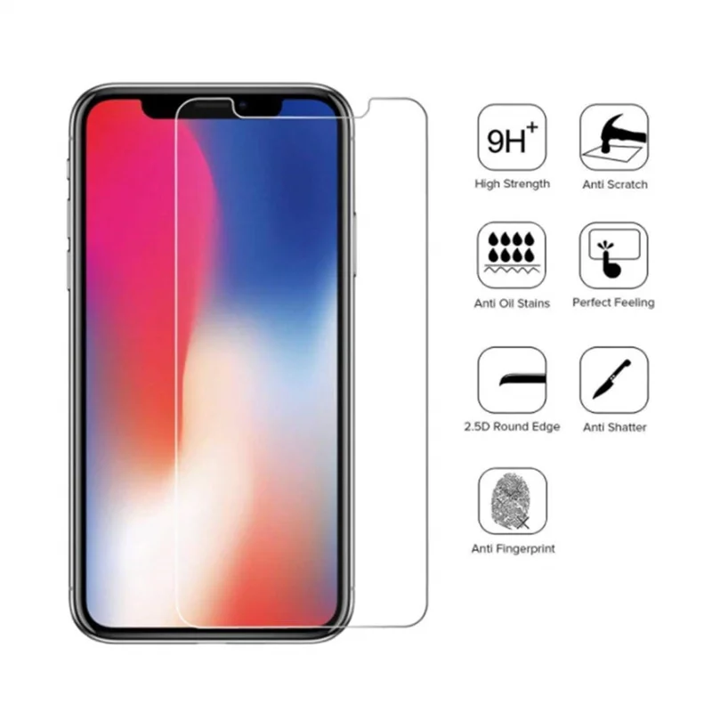 Закаленное стекло для IPhone X XR XS iPhone PRO Max Стекло 6 6s plus iphone 7 8 Plus Защитная пленка