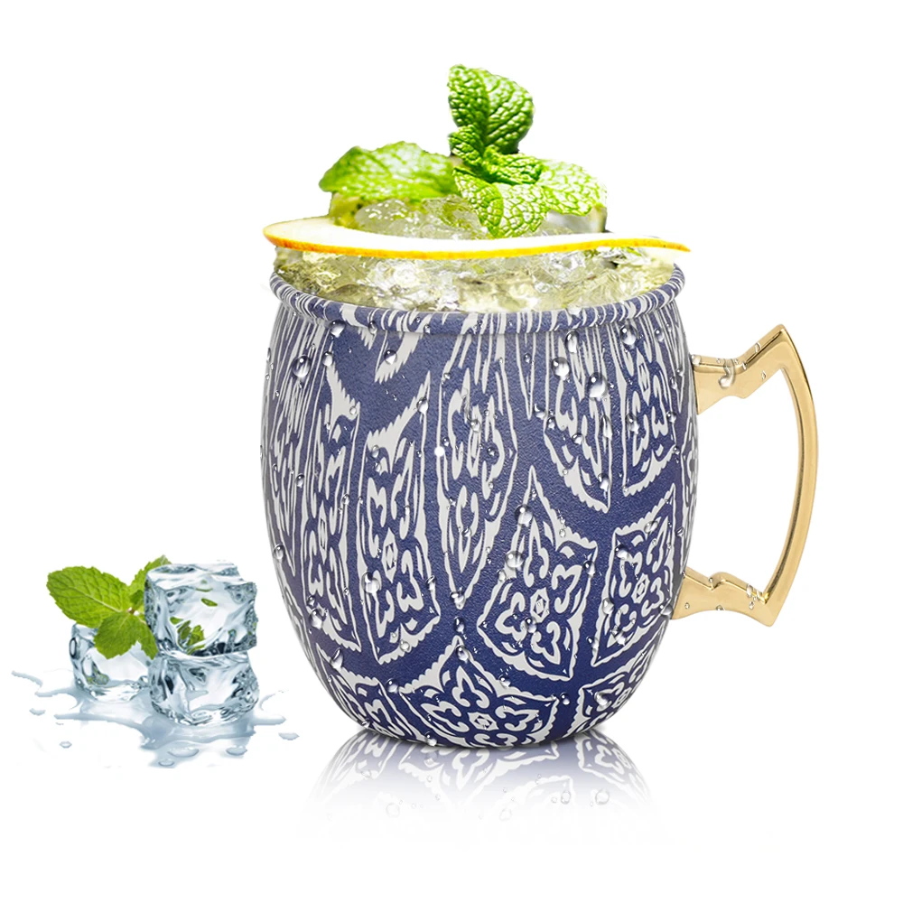 

Pirnting Mug Creative C Handcrafted Durable Moscow Mule Mugs Coffee Mug Tea Cup for Bar Cocktail Drinkwares For Kitchen
