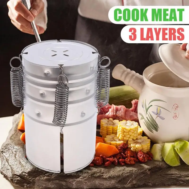 

3 Layers Stainless Steel Ham Press Easy to Disassemble Easy To Clean Durable Reliable Maker Machine Meat Poultry Cooking Gadget